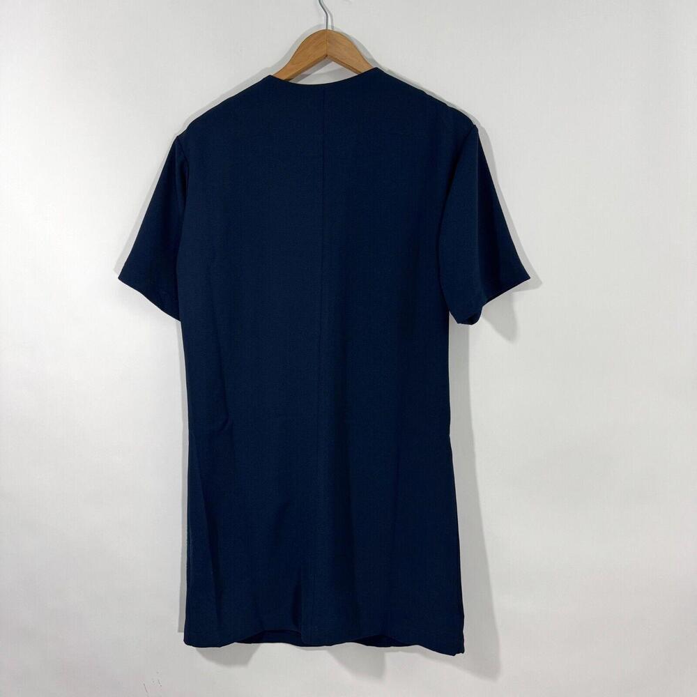 Bobeau Women’s Size XS Navy Blue Faux Wrap V Neck Stretch Shift Mini Dress New - Picture 7 of 7